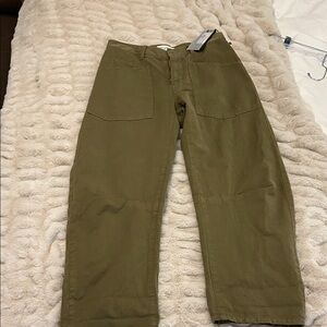 Nili Lotan Olive Green Women's Trousers